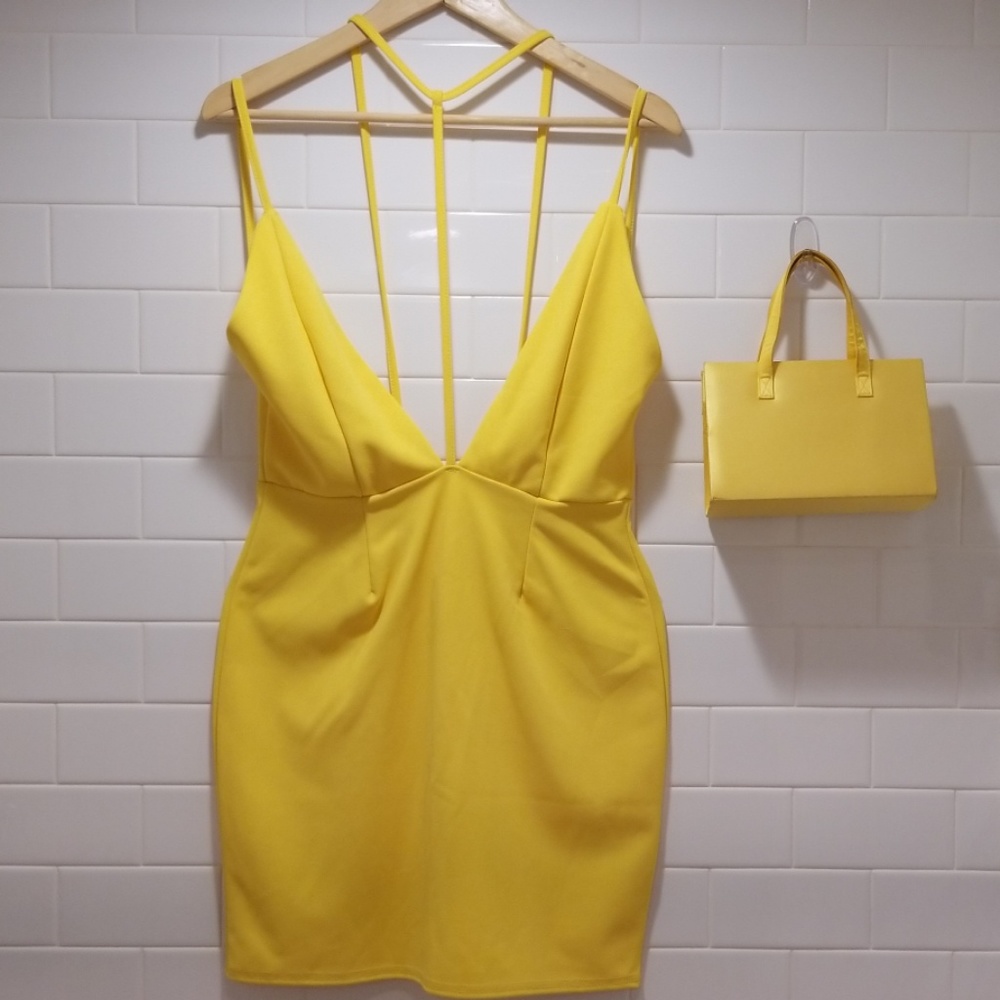 Missguided Strappy Mini - Yellow